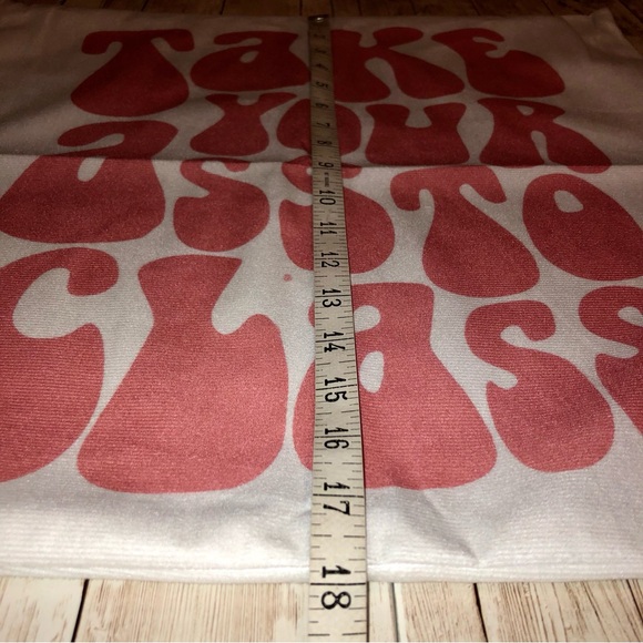 “Take your ass to class" vintage font pillow cover - 18"x18" zip closure -NEW - Picture 7 of 8